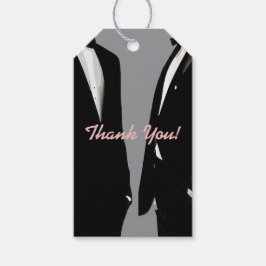 Elegante moderne gay Mannen bruiloft Cadeaulabel