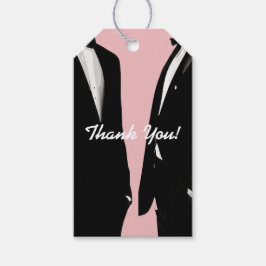 Elegante moderne gay Mannen bruiloft Cadeaulabel