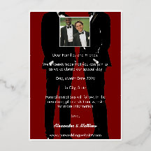 Elegante moderne gay Mannen bruiloft goud