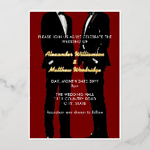 Elegante moderne gay Mannen bruiloft goud