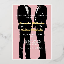 Elegante moderne gay Mannen bruiloft goud