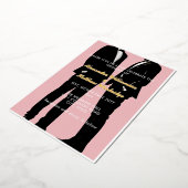 Elegante moderne gay Mannen bruiloft goud Folie Uitnodiging (Gedraaid)