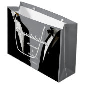 Elegante moderne gay Mannen bruiloft Groot Cadeauzakje (Voorkant Gekanteld)