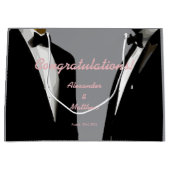 Elegante moderne gay Mannen bruiloft Groot Cadeauzakje (Voorkant)