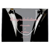 Elegante moderne gay Mannen bruiloft Groot Cadeauzakje (Achterkant)