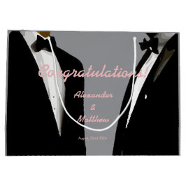 Elegante moderne gay Mannen bruiloft Groot Cadeauzakje