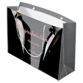 Elegante moderne gay Mannen bruiloft Groot Cadeauzakje (Achterkant Gekanteld)