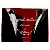 Elegante moderne gay Mannen bruiloft Groot Cadeauzakje (Achterkant)