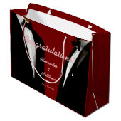 Elegante moderne gay Mannen bruiloft Groot Cadeauzakje (Achterkant Gekanteld)