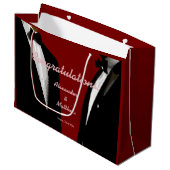 Elegante moderne gay Mannen bruiloft Groot Cadeauzakje (Voorkant Gekanteld)