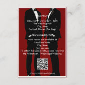 Elegante moderne gay Mannen bruiloft Informatiekaartje (Achterkant)