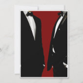 Elegante moderne gay Mannen bruiloft Kaart (Achterkant)