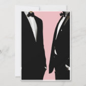 Elegante moderne gay Mannen bruiloft Kaart (Achterkant)