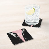 Elegante moderne gay Mannen bruiloft Kartonnen Onderzetters (Insitu)