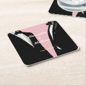 Elegante moderne gay Mannen bruiloft Kartonnen Onderzetters (Schuin)