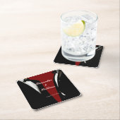 Elegante moderne gay Mannen bruiloft Kartonnen Onderzetters (Insitu)