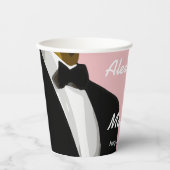 Elegante moderne gay Mannen bruiloft Papieren Bekers (Voorkant)