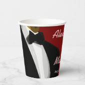 Elegante moderne gay Mannen bruiloft Papieren Bekers (Voorkant)