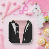 Elegante moderne gay Mannen bruiloft Papieren Bordje (Feest)