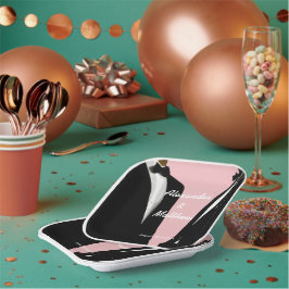 Elegante moderne gay Mannen bruiloft Papieren Bordje