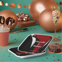 Elegante moderne gay Mannen bruiloft Papieren Bordje