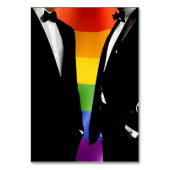 Elegante moderne gay Mannen bruiloft regenboog Kaart (Achterkant)