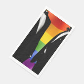 Elegante moderne gay Mannen bruiloft regenboog Servet (Hoek)