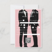 Elegante moderne gay Mannen bruiloft RSVP Kaartje (Achterkant)