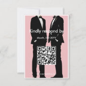 Elegante moderne gay Mannen bruiloft RSVP Kaartje (Achterkant)