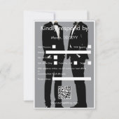 Elegante moderne gay Mannen bruiloft RSVP Kaartje (Achterkant)