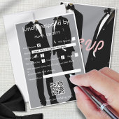 Elegante moderne gay Mannen bruiloft RSVP Kaartje