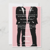 Elegante moderne gay Mannen bruiloft Save The Date (Achterkant)