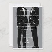Elegante moderne gay Mannen bruiloft Save The Date (Achterkant)