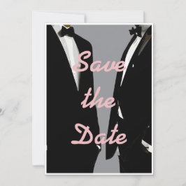 Elegante moderne gay Mannen bruiloft Save The Date