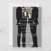 Elegante moderne gay Mannen bruiloft Save The Date (Achterkant)