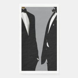 Elegante moderne gay Mannen bruiloft Servet