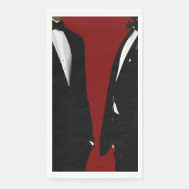 Elegante moderne gay Mannen bruiloft Servet