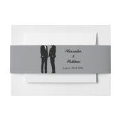 Elegante moderne gay Mannen bruiloft Uitnodigingen Wikkel (Voorkant Voorbeeld)