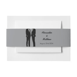 Elegante moderne gay Mannen bruiloft Uitnodigingen Wikkel