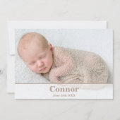 Elegante moderne geboorteaankondiging - Geslachtsn Aankondiging (Voorkant)