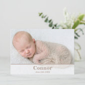 Elegante moderne geboorteaankondiging - Geslachtsn Aankondiging (Staand voorkant)