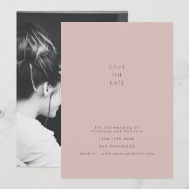 Elegante moderne gedempte minimalistische foto save the date
