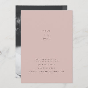 Elegante moderne gedempte minimalistische foto save the date