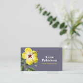 Elegante moderne  geel Hawaïaanse Hibiscus Visitekaartje (Staand voorkant)