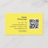 Elegante moderne  geel Hawaïaanse Hibiscus Visitekaartje (Achterkant)