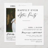 Elegante moderne gelukkig ooit na QR-codefoto Kaart (Voorkant / Achterkant)