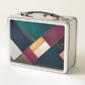 Elegante moderne geometrische lunchbox met eigen n (Achterkant)