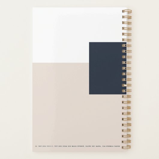 Elegante moderne geometrische planner (Achterkant)