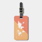 elegante, moderne & geometrische Salmon World Trav Bagagelabel (Voorkant verticaal)