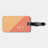 elegante, moderne & geometrische Salmon World Trav Bagagelabel (Achterkant horizontaal)